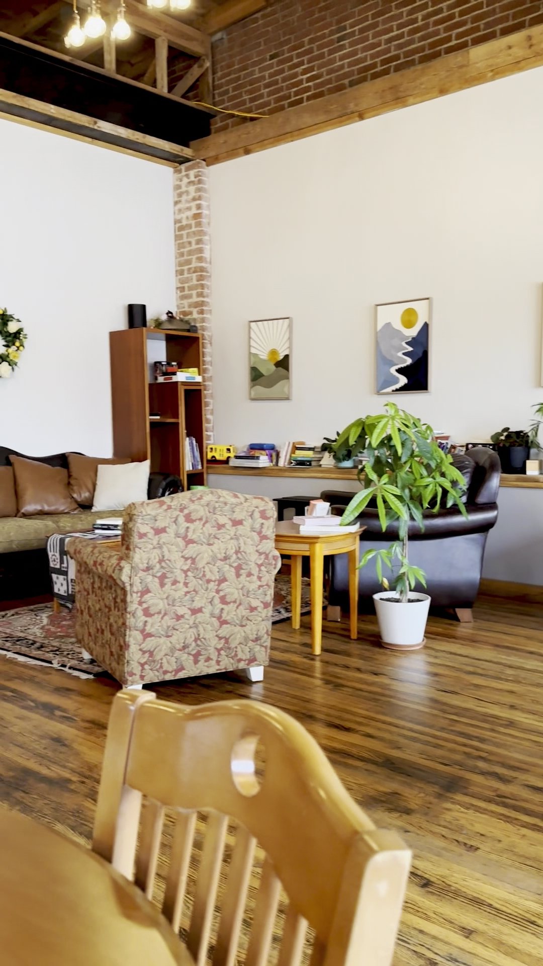 The café's welcoming seating area